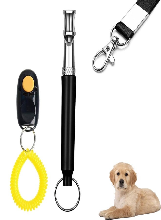 YilulvDeng Dog Training Kit,Dog Whistle to Stop Barking Neighbors Dog,Dog Clicker for Training,Adjustable Ultrasonic Silent Dog Whistle(Black). - Image 1